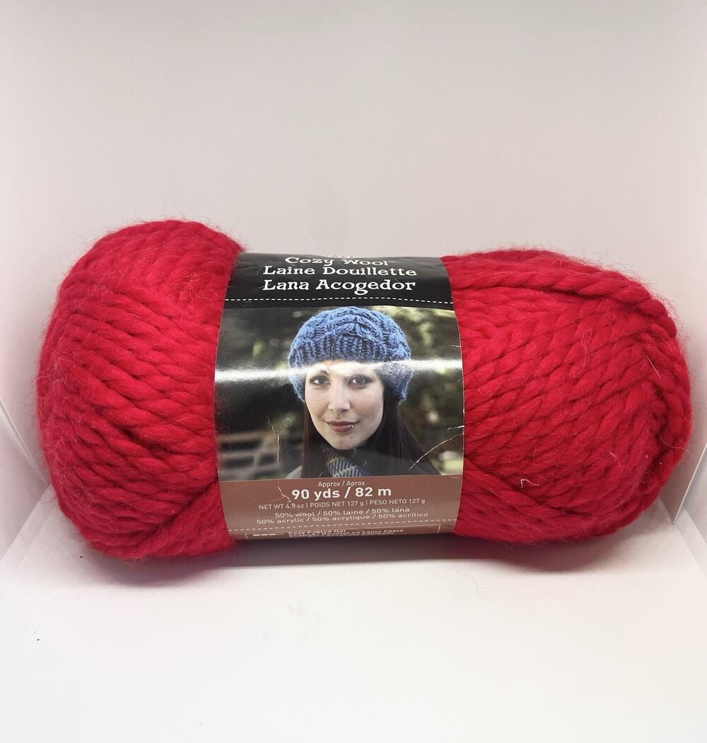 Loops & Threads Cozy Wool Yarn, Claret